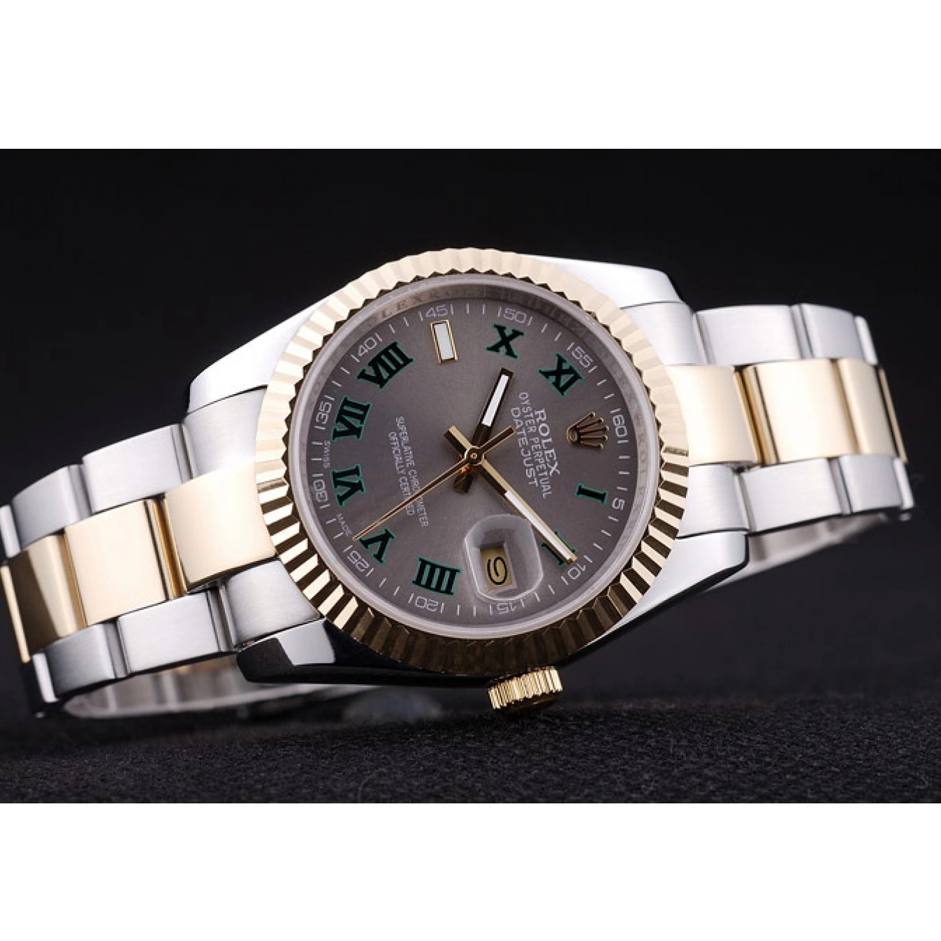 MiroTime 0825 Rolex Datejust Grey Dial Ribbed Bezel 7460
